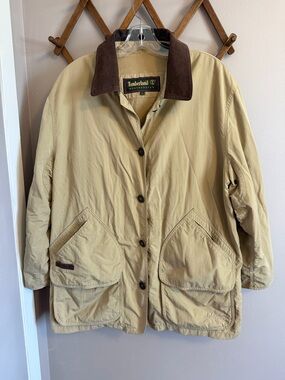 Timberland Weathergear Vintage Barn Jacket leather collar Tan L
